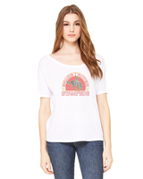 Bella+Canvas Ladies' Slouchy T-Shirt - Rhinestone